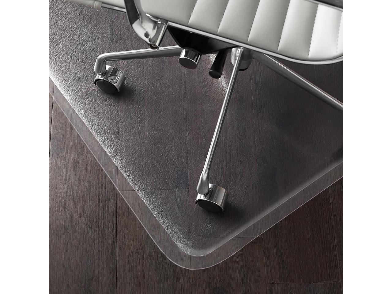 WorkOnIt 36" x 48" Office Desk Chair Floor Mat with Lip for Hardwood