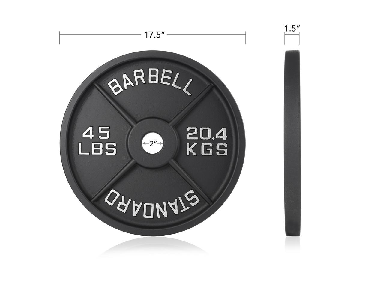 Philosophy Gym Set of 2 Standard Cast Iron Olympic 2inch Weight Plates