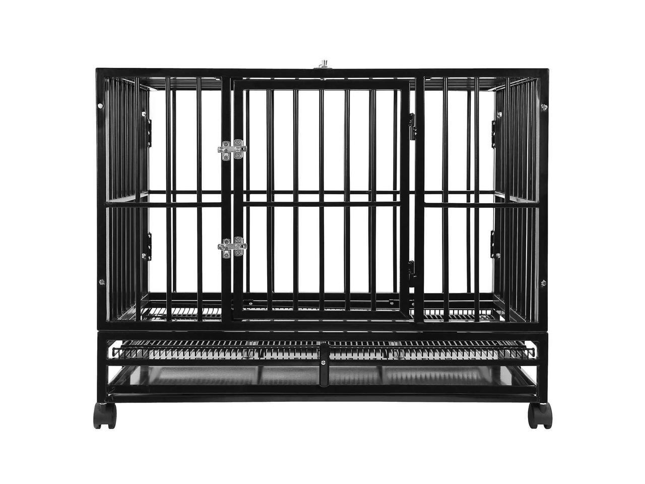 SmithBuilt 48" Extra Large HeavyDuty Dog Crate Cage XL TwoDoor Indoor Outdoor Pet & Animal