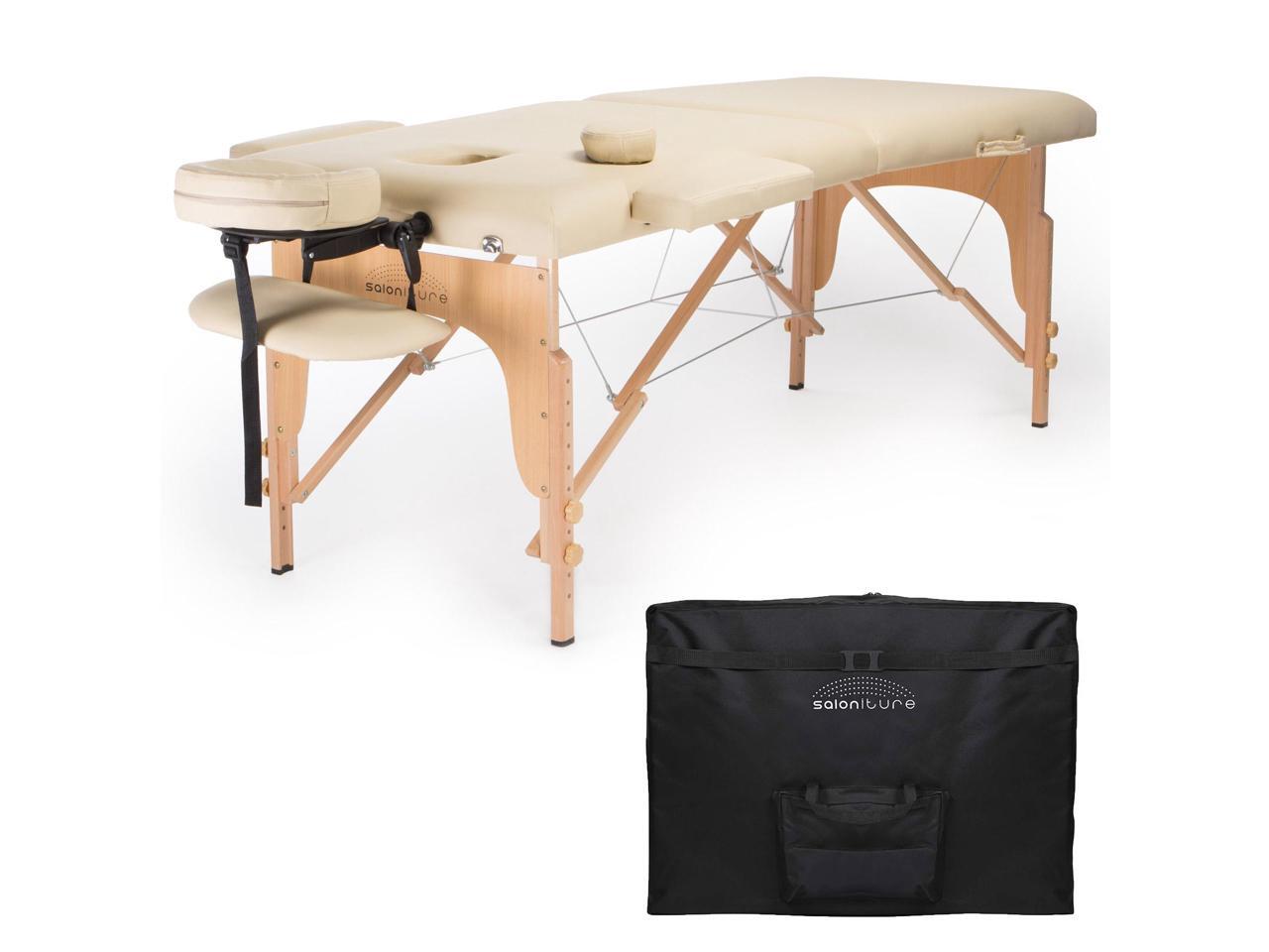 Saloniture Professional Portable Folding Massage Table with Carrying