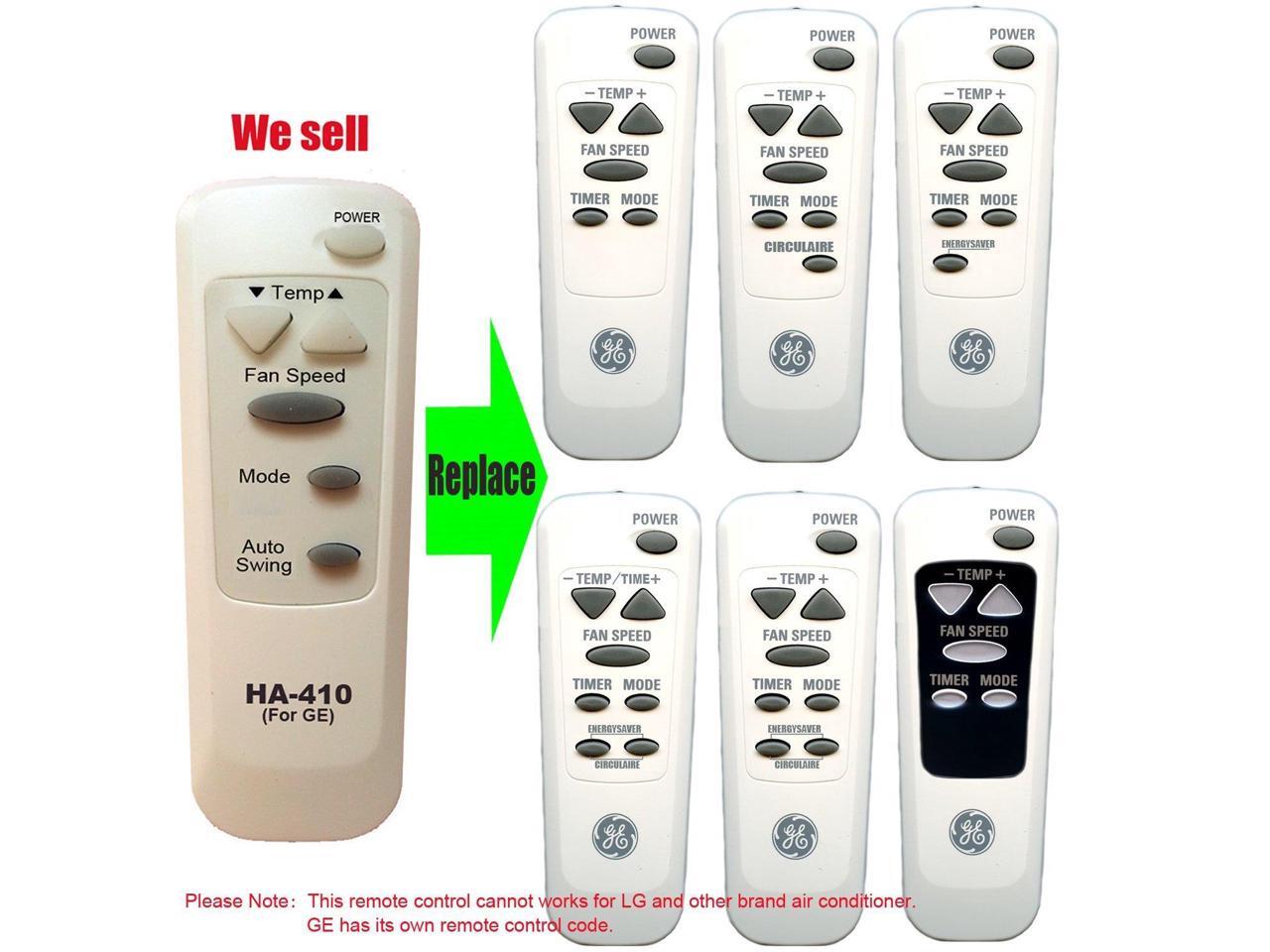 HA0410 Replacement for GE Air Conditioner Remote Control 6711A20035J