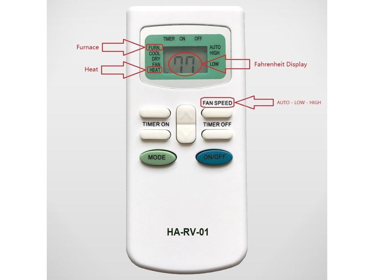 Replacement for Carrier Air V Airv Rv Air Conditioners Remote Control ...