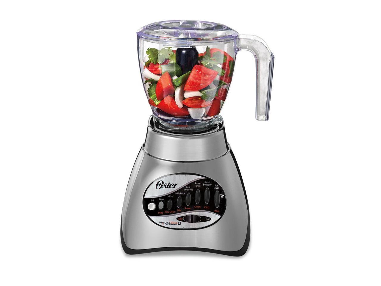 Oster Blender 16 Speed Plus Food Chopper Brushed Nickel