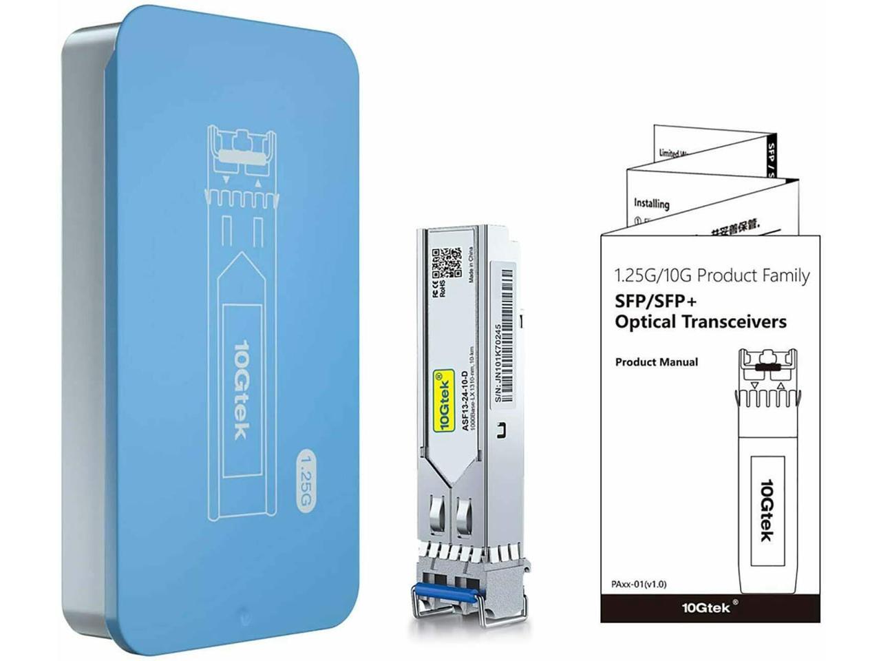 10 Pack 1 25G SFP Transceiver 1000Base LX 1310nm SMF Up To 10 Km 