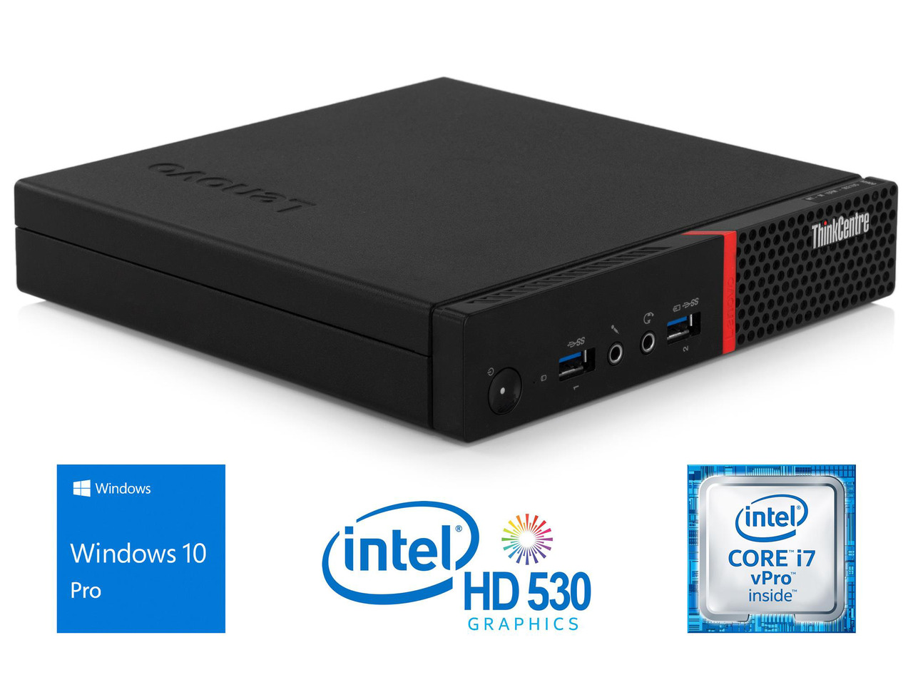 Renewed Lenovo ThinkCentre M900 Tiny Desktop - I7 6700T, 16GB RAM, 256GB SSD