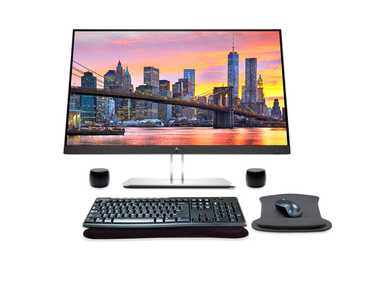 HP EliteDisplay E24q G4 24 Inch QHD IPS Office Monitor Bundle with HDMI ...