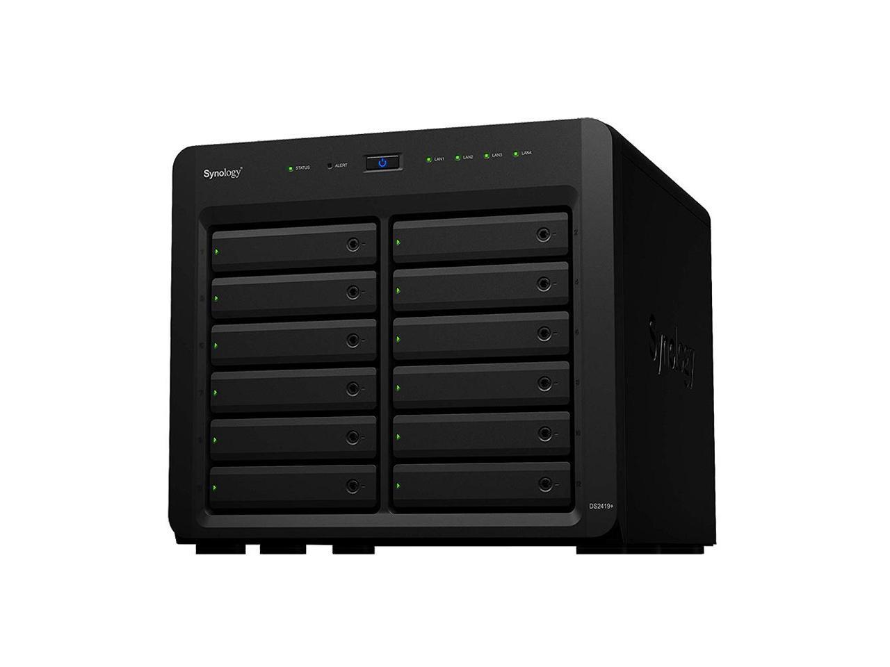 Synology DiskStation DS2419+ iSCSI NAS Server with Intel Atom 2.1GHz CPU, 8GB Memory, 24TB HDD