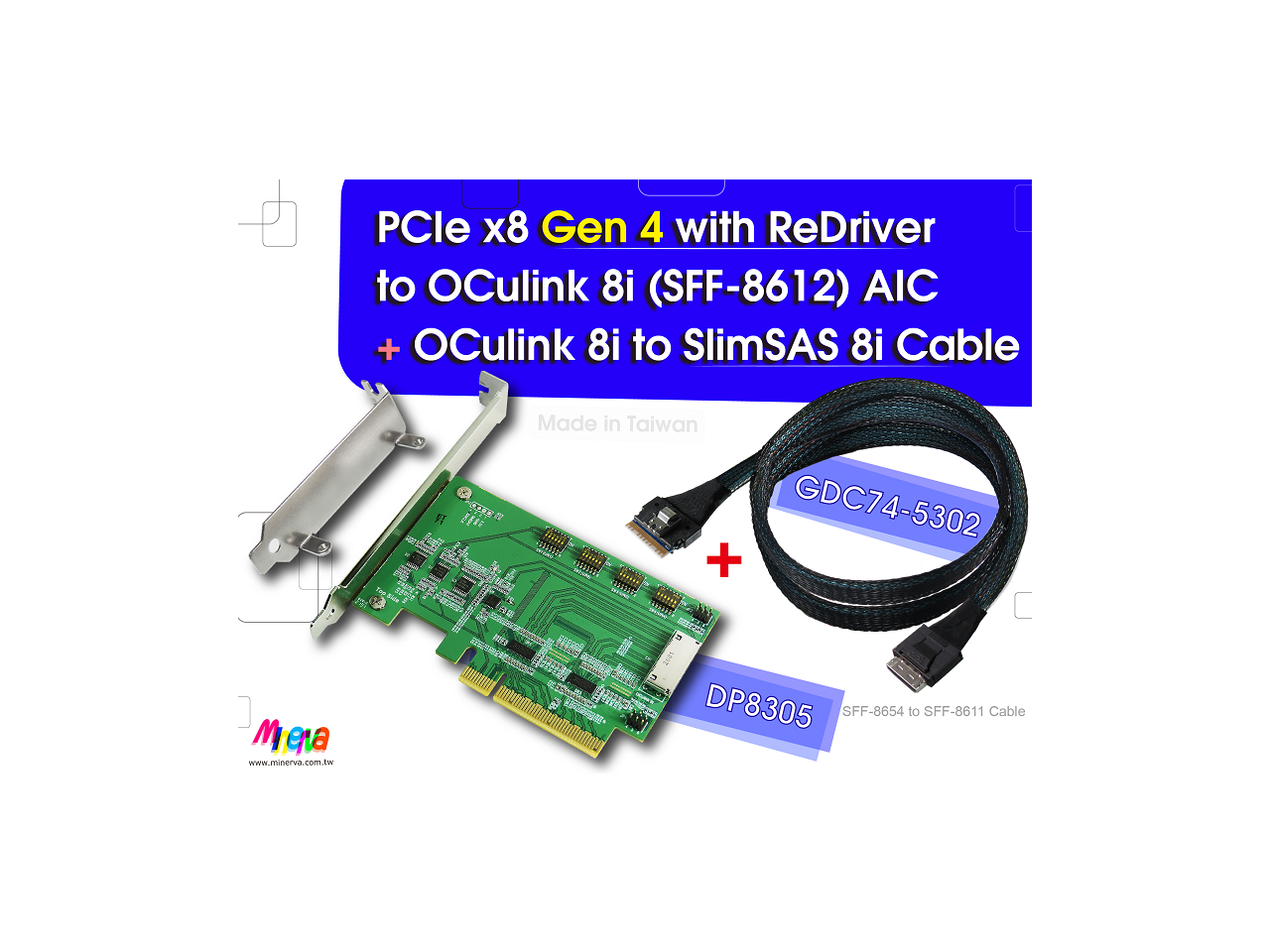 Pcie X Gen With Redriver To Oculink I Aic Oculink I To Slimsas