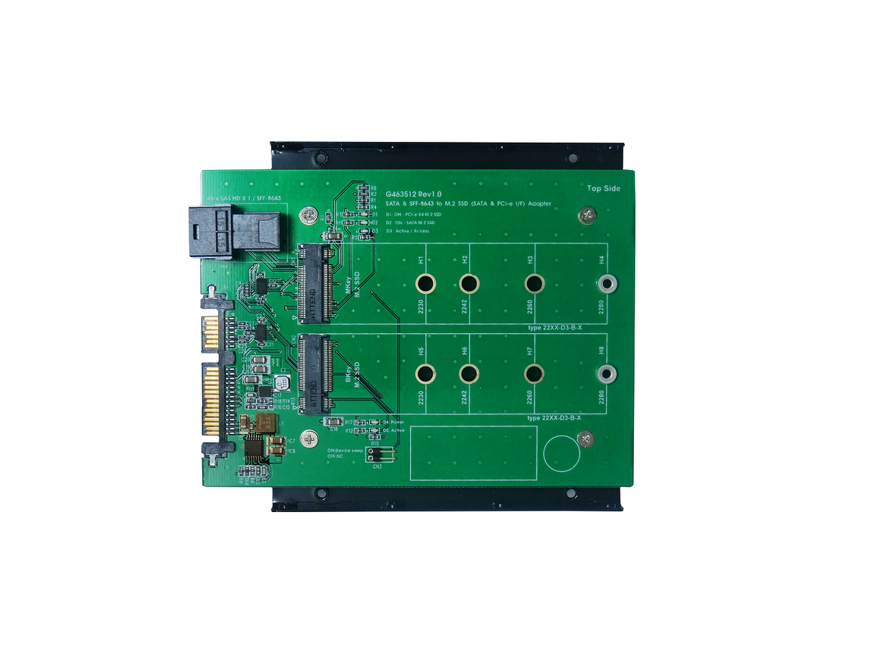 Mini SAS HD (SFF8643) to M.2 NVMe SSD & SATA III to M.2 (SATA