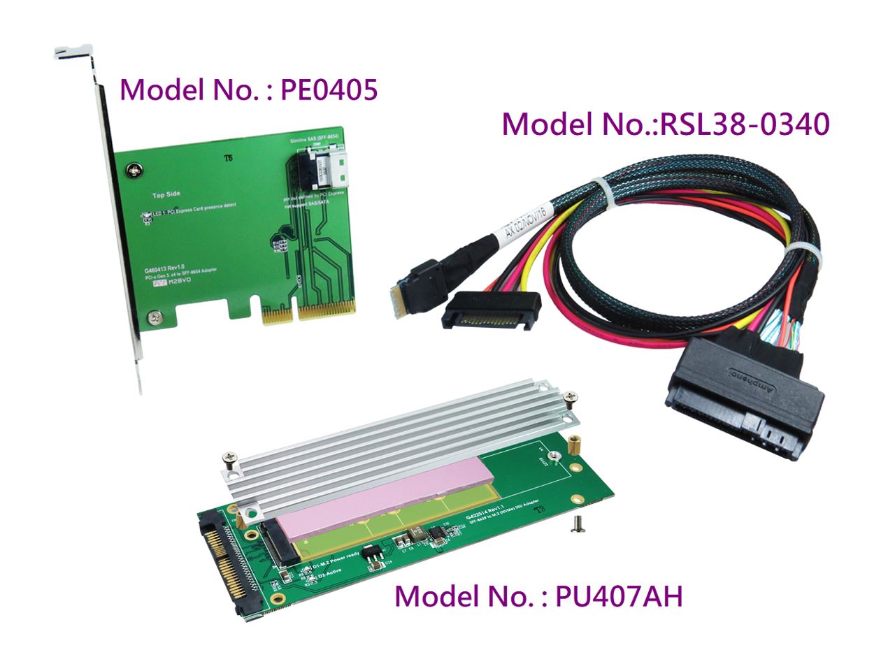 Innocard Pcie Gen Lane To Slimline Sas Adapter Sff To Sff