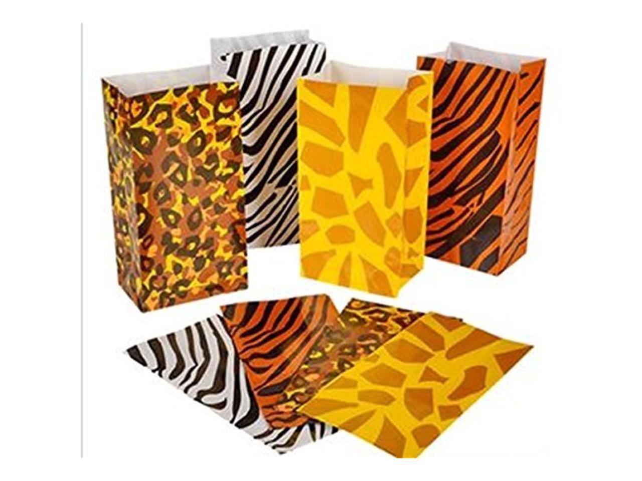 happy deals Wild Zoo Safari Animal Print Gift and Goody Bags 36 pc