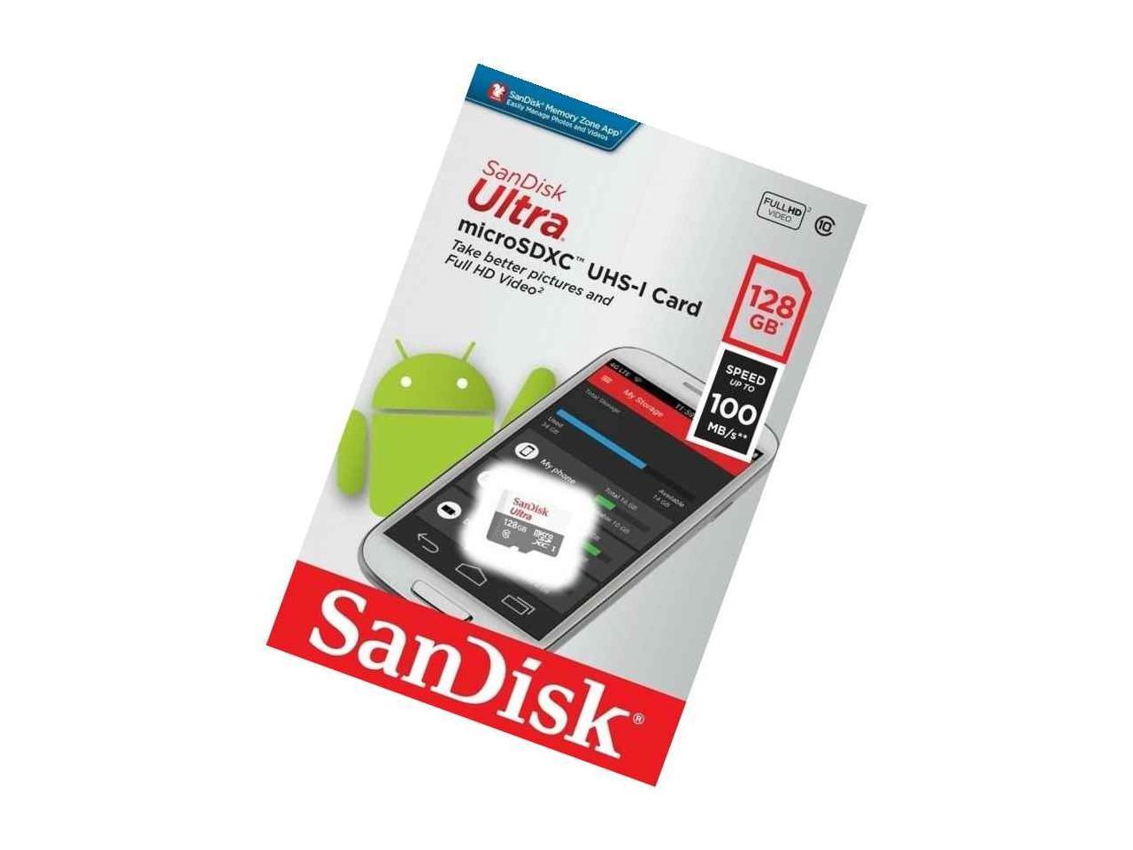 100MBs A1 U1 C10 Works with SanDisk SanDisk Ultra 128GB MicroSDXC Verified for Samsung SM-G988 by SanFlash