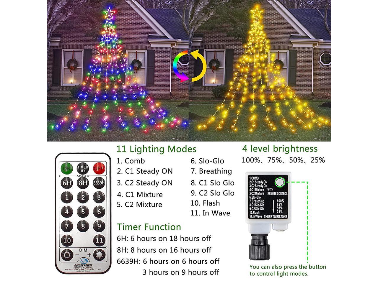 Details about   100 LED Tree Fairy Light Strip Waterproof Outdoor Decor 8 Modes Garden Lamp 32FT 