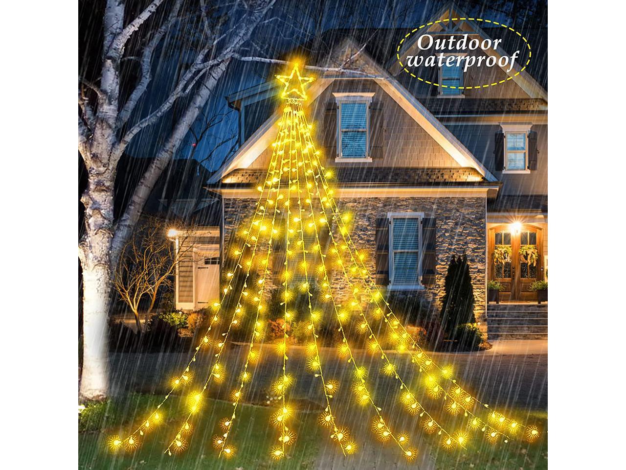 Details about   Twinkle Star Outdoor Christmas Tree Lights 200 LED 66ft Mini Fairy String Plug 