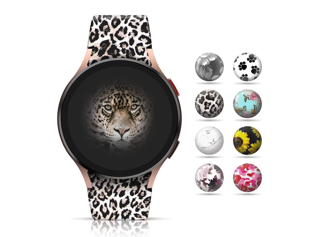 Fancy Bands Compatible For Samsung Galaxy Watch 4 40mm 44mm 21 Galaxy Watch 4 Classic 42mm 46mm Band Cheetah Leopard Print Silicone Pattern Floral Replacement Strap For Women Ladies Girls Newegg Com