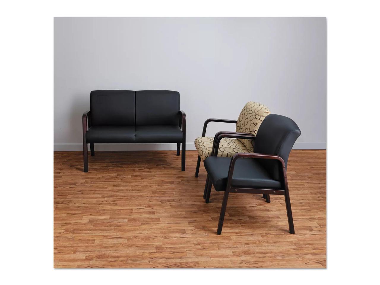 Alera ALERL2219M Reception Lounge Series Wood Loveseat, 33.00" x 44.88