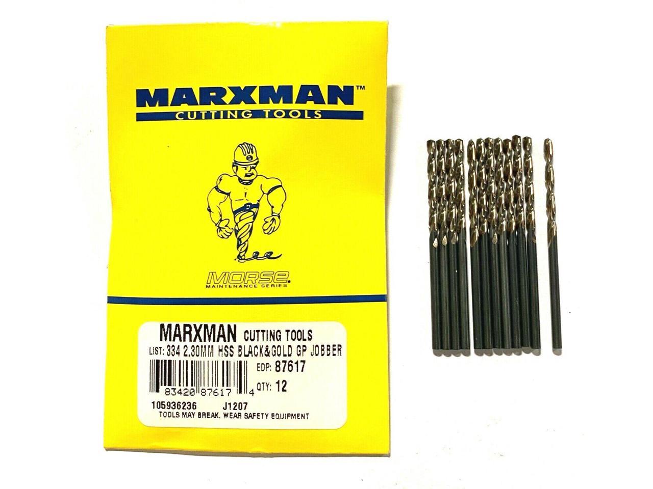 Marxman 31/64" Drill Bit Jobber Length Black & Gold Drills HSS Bits 10 Pack 