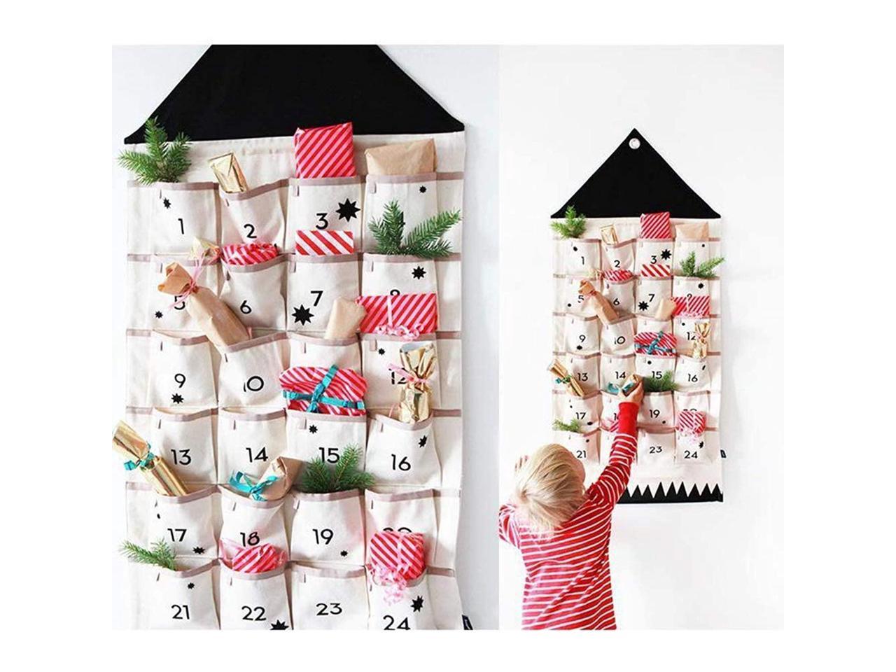 Felt Christmas Advent Calendar Wall Santa Advent Calendar24 Days 