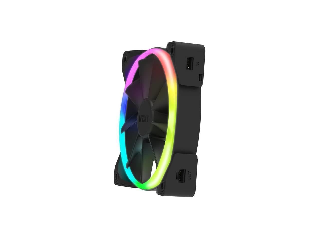 NZXT Aer RGB 2 Starter Kit HF-2812C-D1 2x 120mm LED Case Fan with HUE 2 -  Newegg.com