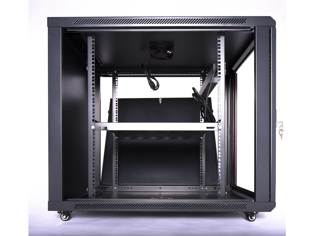 Sysracks 12U 35 Inch Depth Fully Locking Server Rack Cabinet on wheels ...