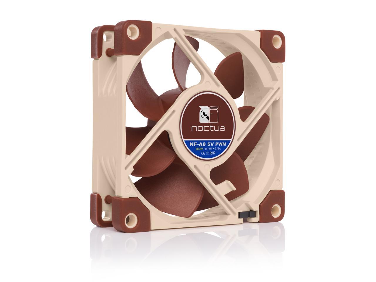 Noctua NF-A8 5V PWM, Premium Quiet Fan with USB Power Adaptor Cable, 4 ...