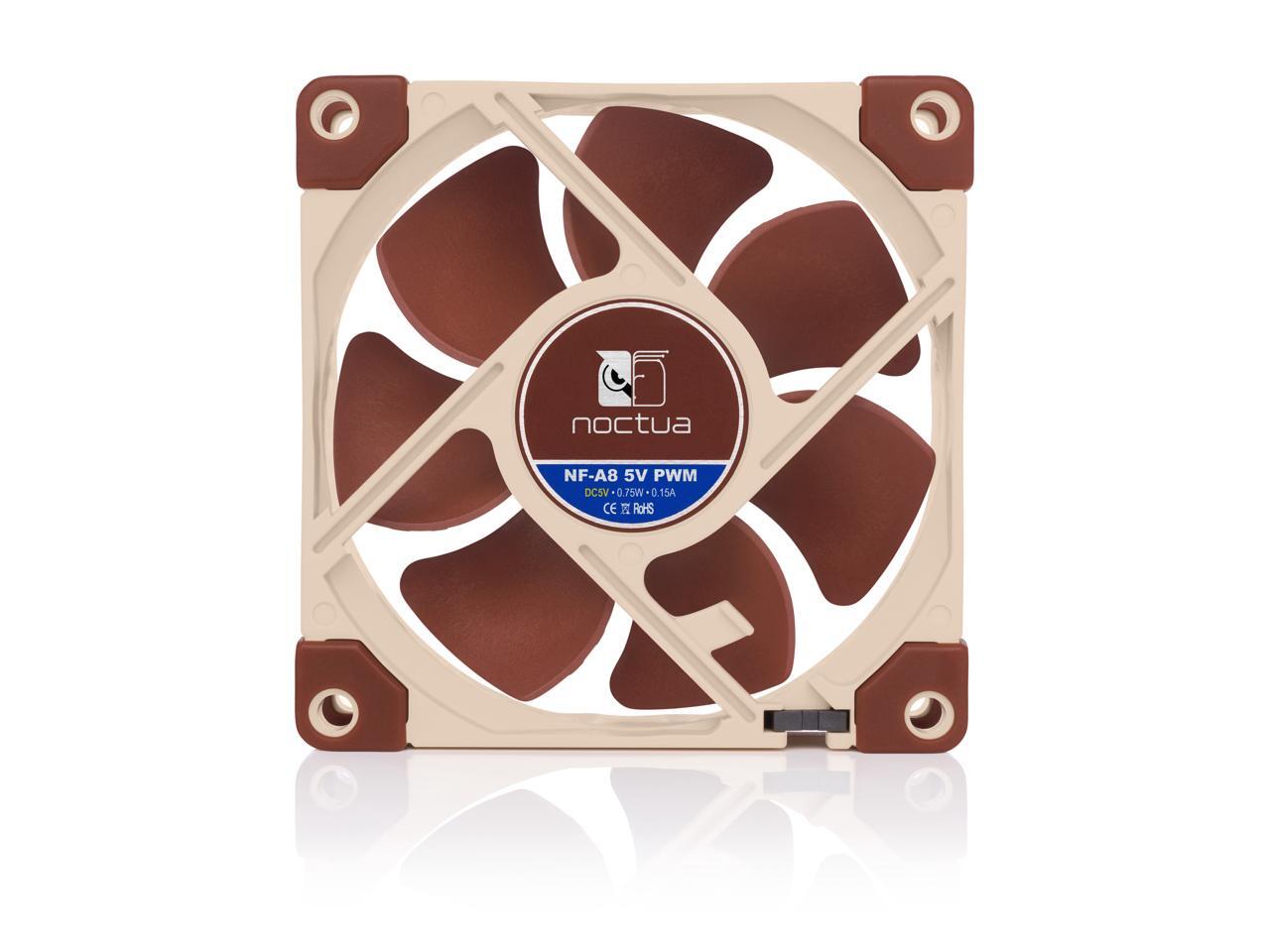 Noctua NFA8 5V PWM, Premium Quiet Fan with USB Power Adaptor Cable, 4Pin, 5V Version (80mm