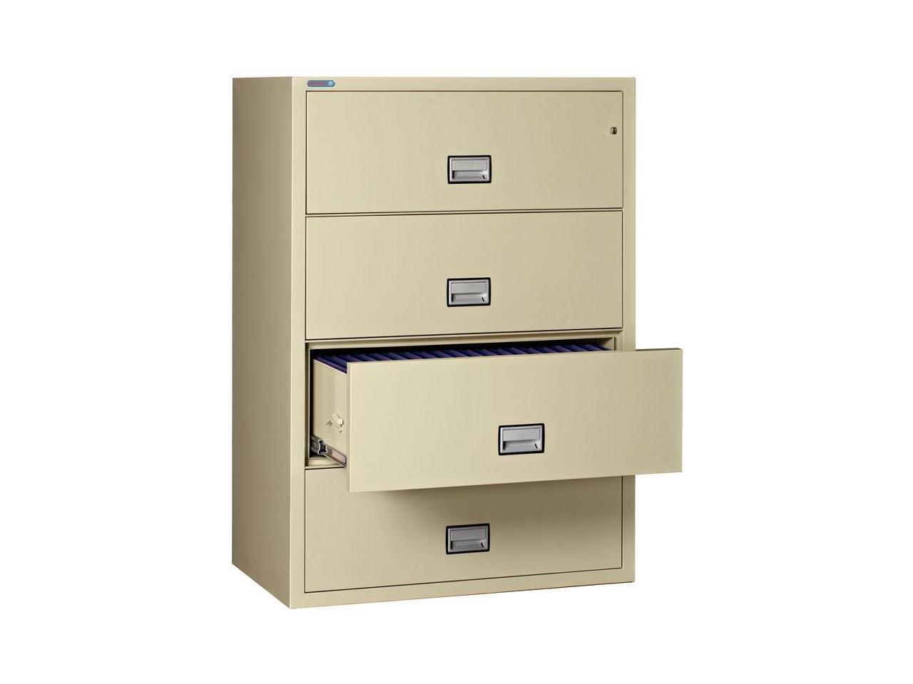 Phoenix Lateral 44 Inch 4 Drawer Fireproof File Putty Newegg Com