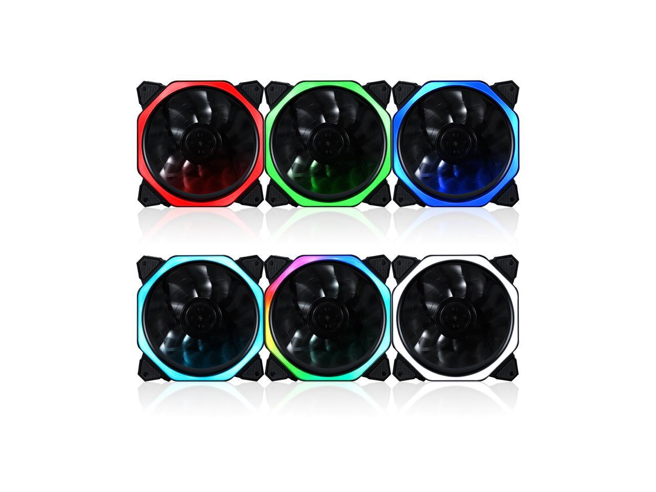 2pcs Fan+remote controller pwm cpu rgb fan 120mm Fan Computer PC Case