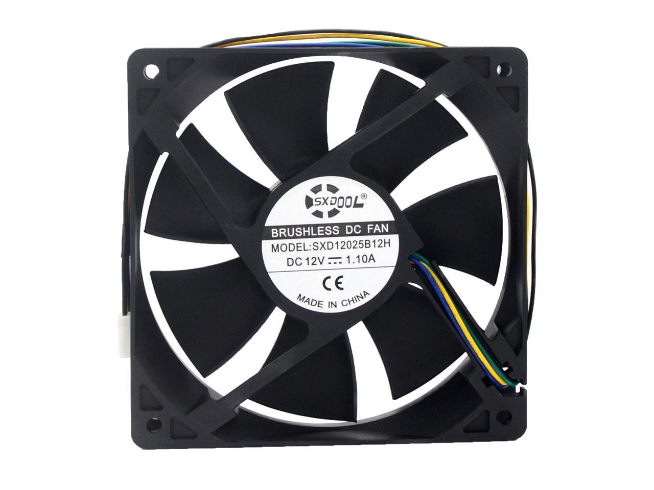 SXDOOL Computer CPU Fan 120MM (120X120X25) High Airflow 12v PWM