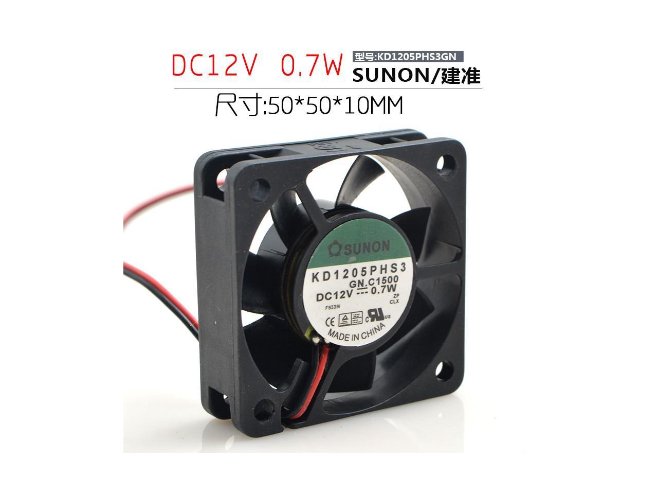 For SUNON KD1205PHS3 50mm 12V 0.7W 5CM 5015 2pin silent cooling fan 