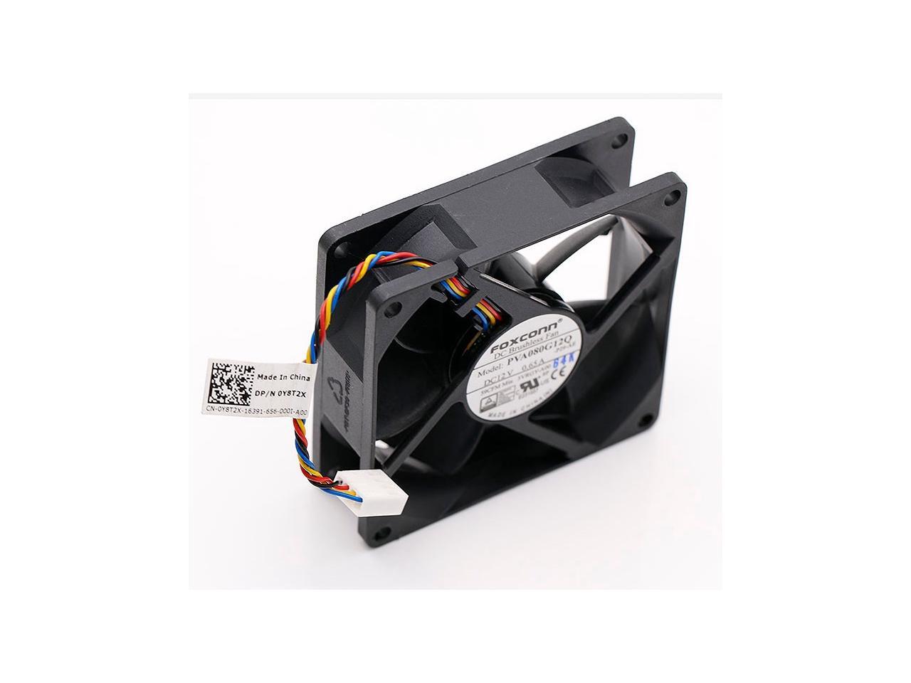 Enormity Foxconn PV080G12Q Axial Fan 12V=0.65A DC Brushless Air Cooling Fan 80*25mm 4Wire Fan with Heat Sinks All in one Cooler - Enormity