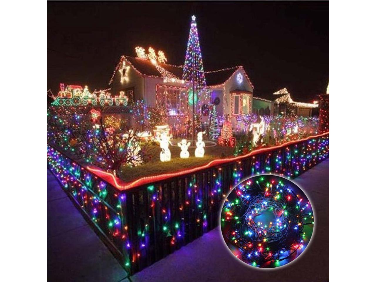 33FT/10M MULTI COLOR 100 LED Twinkle Fairy String Party Light 8 Modes Tail Plug 