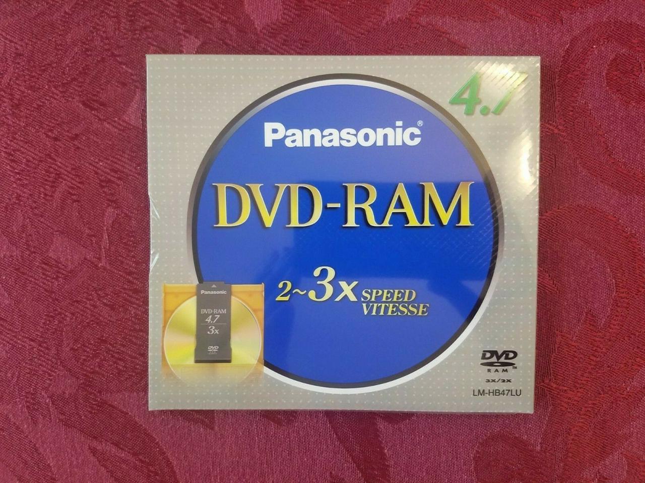 Panasonic 4.7GB 3X DVD-RAM Single Single-sided Disc Model LM-HB47LU