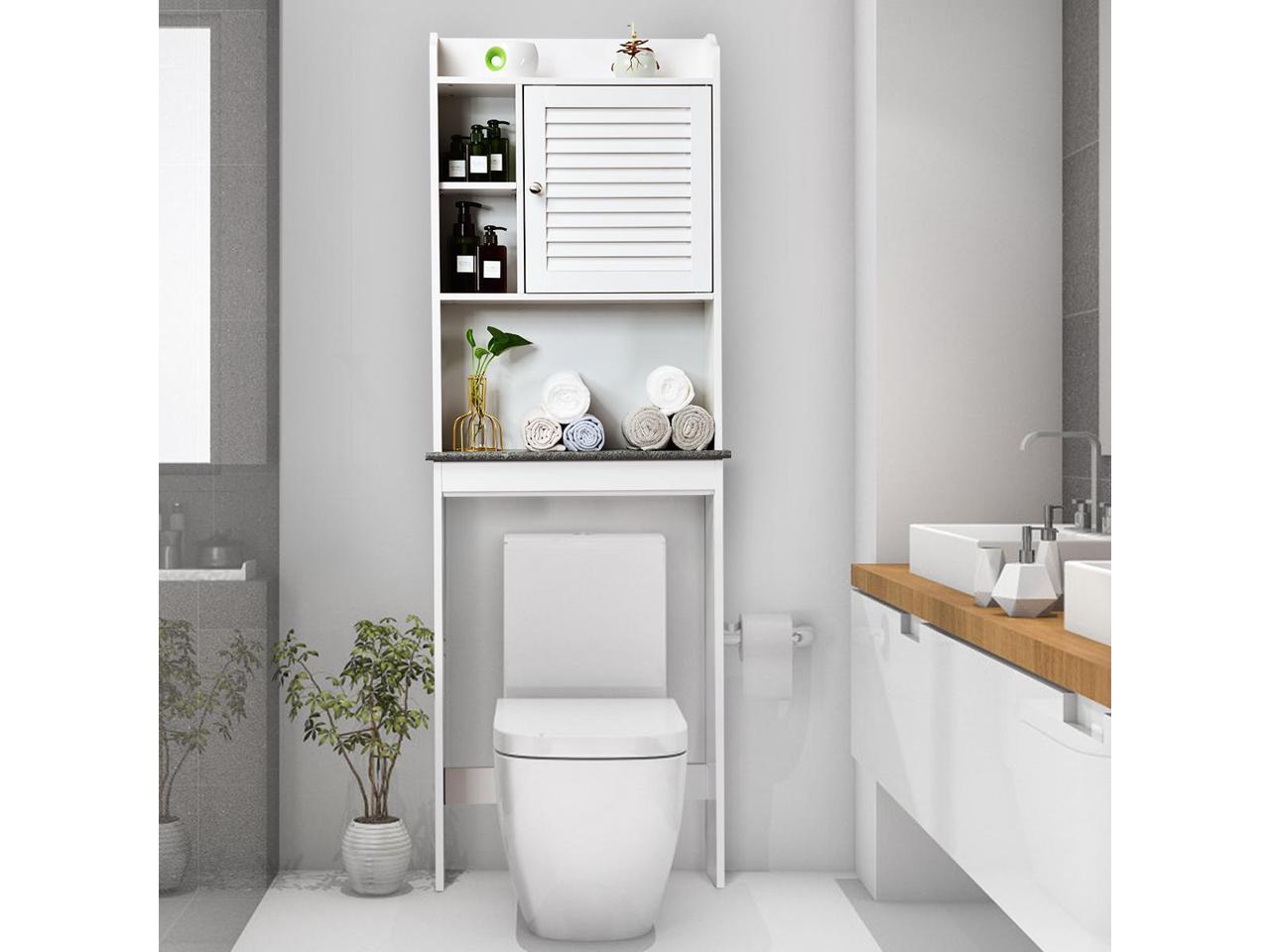 Costway Over The Toilet Space Saver Toilet Rack Bathroom Cabinet