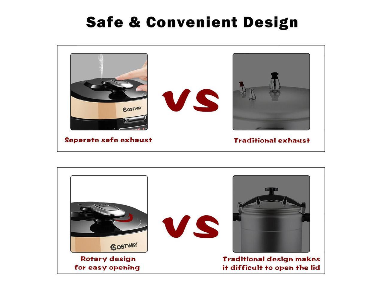 COSTWAY 5.3 Qt Electric Pressure Cooker 12in1 MultiUse Programmable
