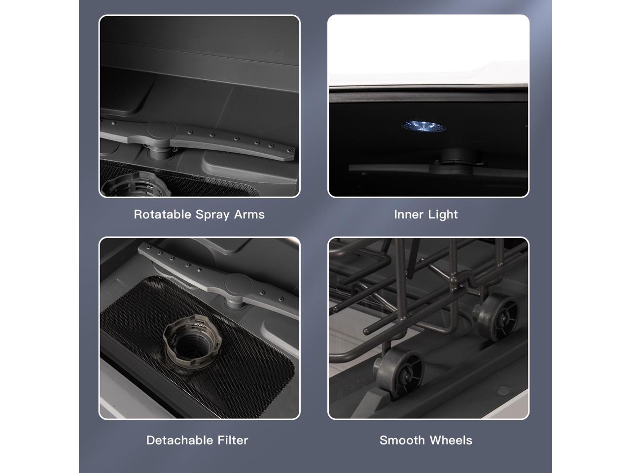 Costway Portable Countertop Dishwasher Compact Dishwashing Machine w/7