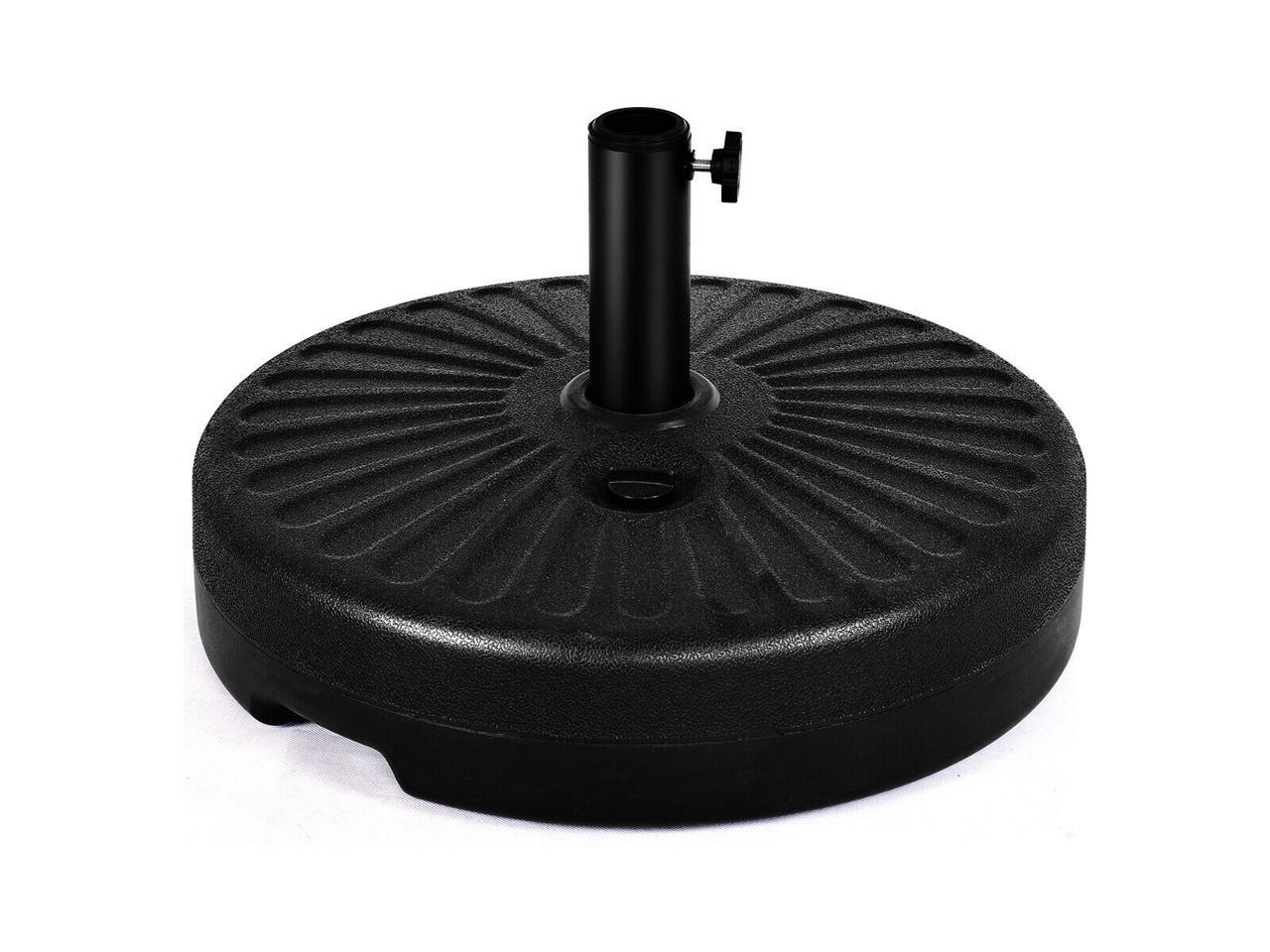 50lb Water Plastic Umbrella Base Recyclable Patio 20 Umbrella Stand Hold Round Newegg Com