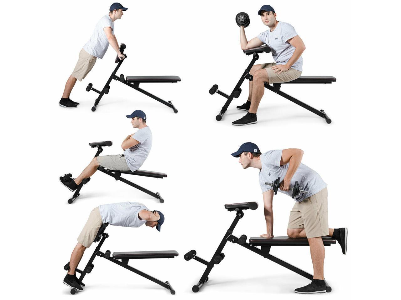 MultiFunctional Adjustable Weight Bench Strength Workout Full Body