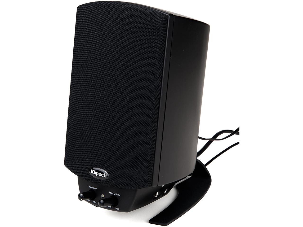 klipsch promedia 2.1 no sound from speaker