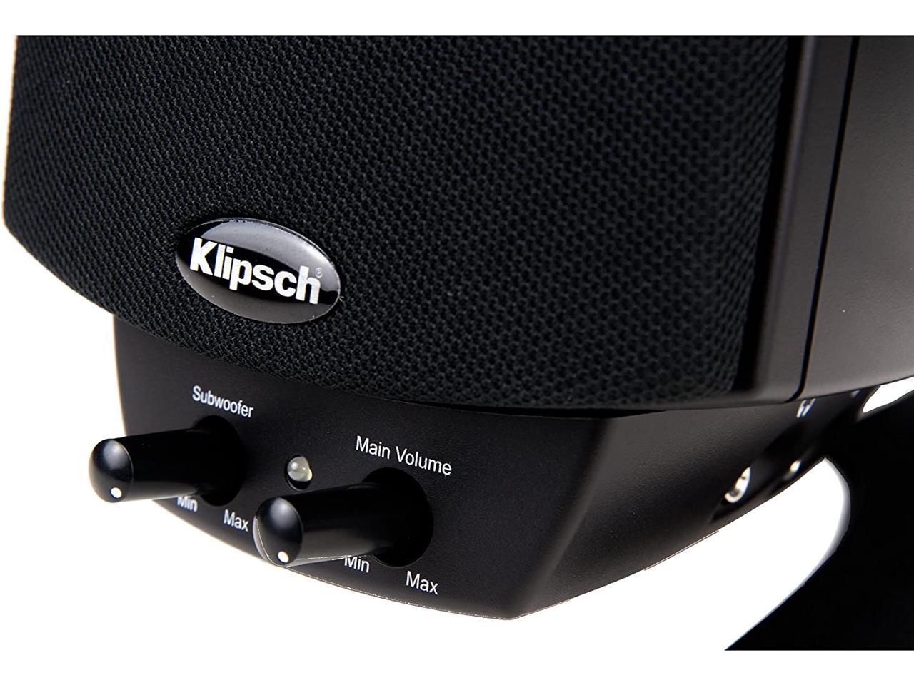 klipsch promedia 2.1 no sound one speaker