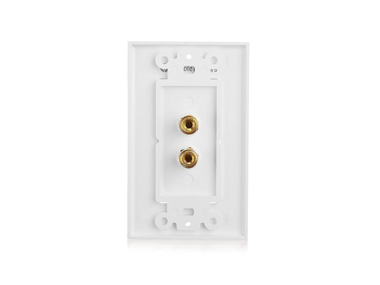 Cable Matters 2Pack Speaker Wire Wall Plate (Speaker Wall Plate/Banana