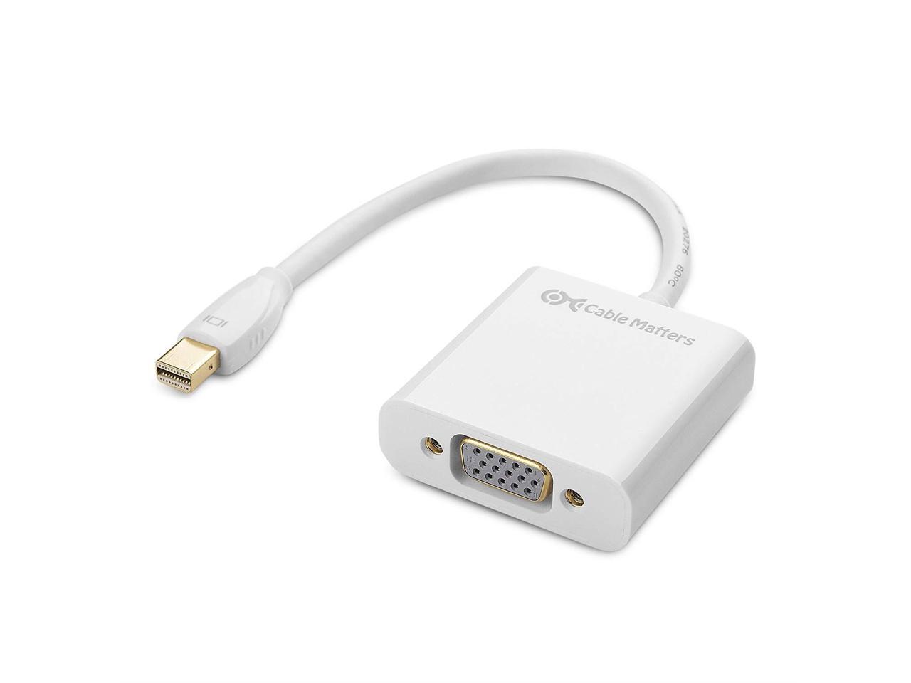 Thunderbolt and Thunderbolt 2 Port Compatible /& DisplayPort to DisplayPort Cable Mini DP to DP in Black 4K Resolution Ready Cable Matters Mini DisplayPort to DisplayPort Adapter