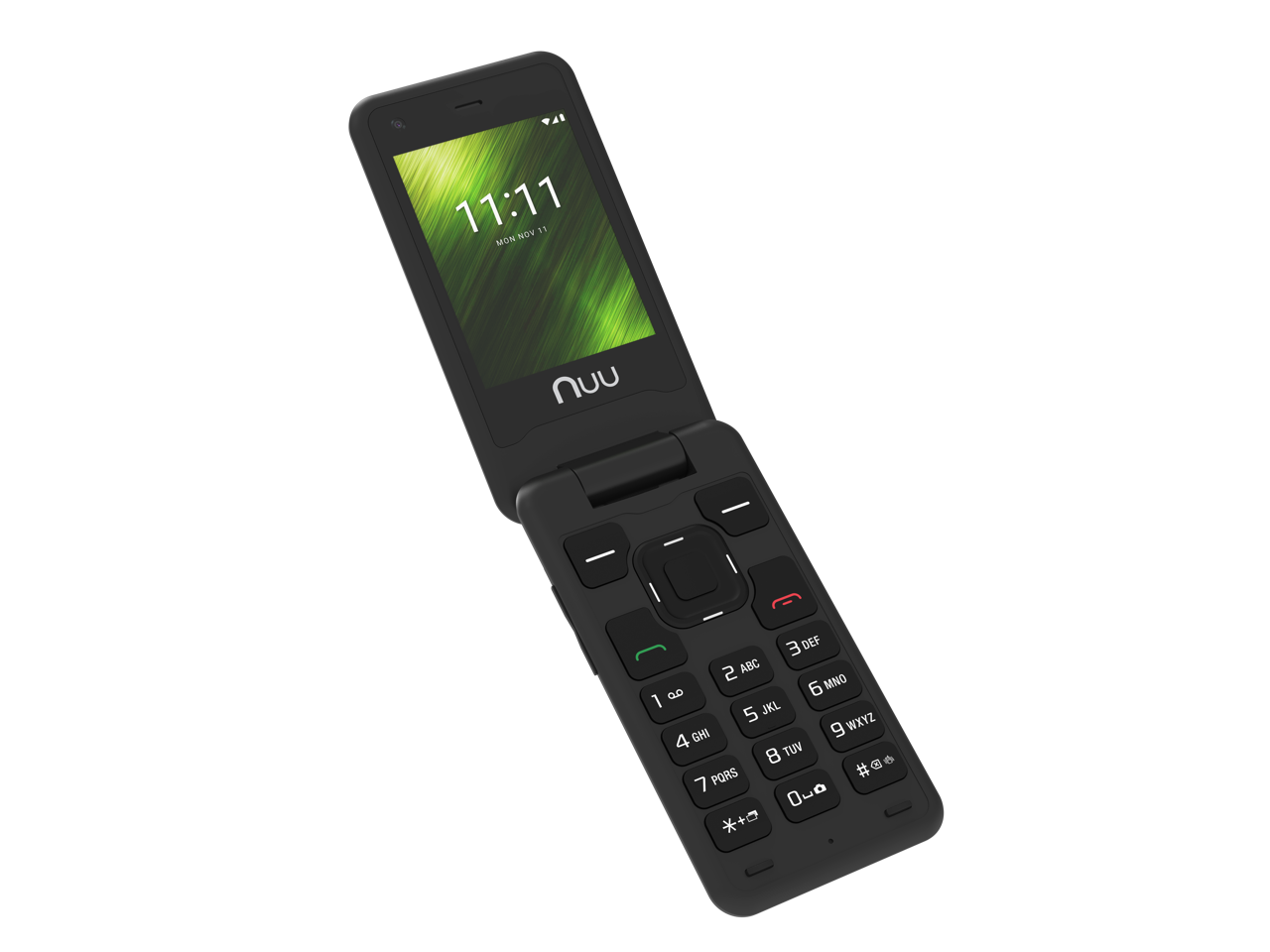 NUU Mobile F4L LTE GSM / Verizon Unlocked Flip Phone Black