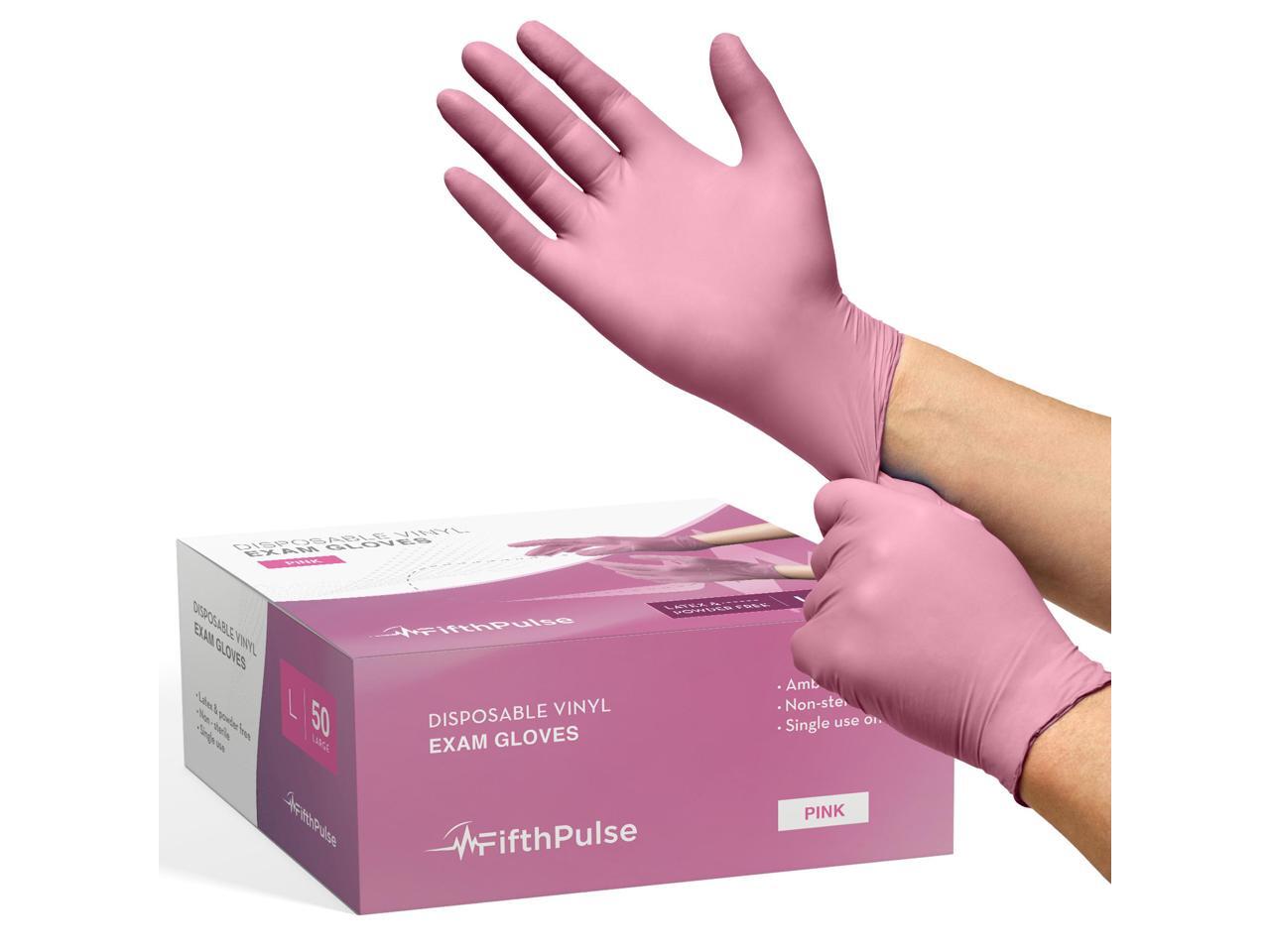 Fifth Pulse Vinyl Exam Latex Free & Powder Free Gloves Black Box of