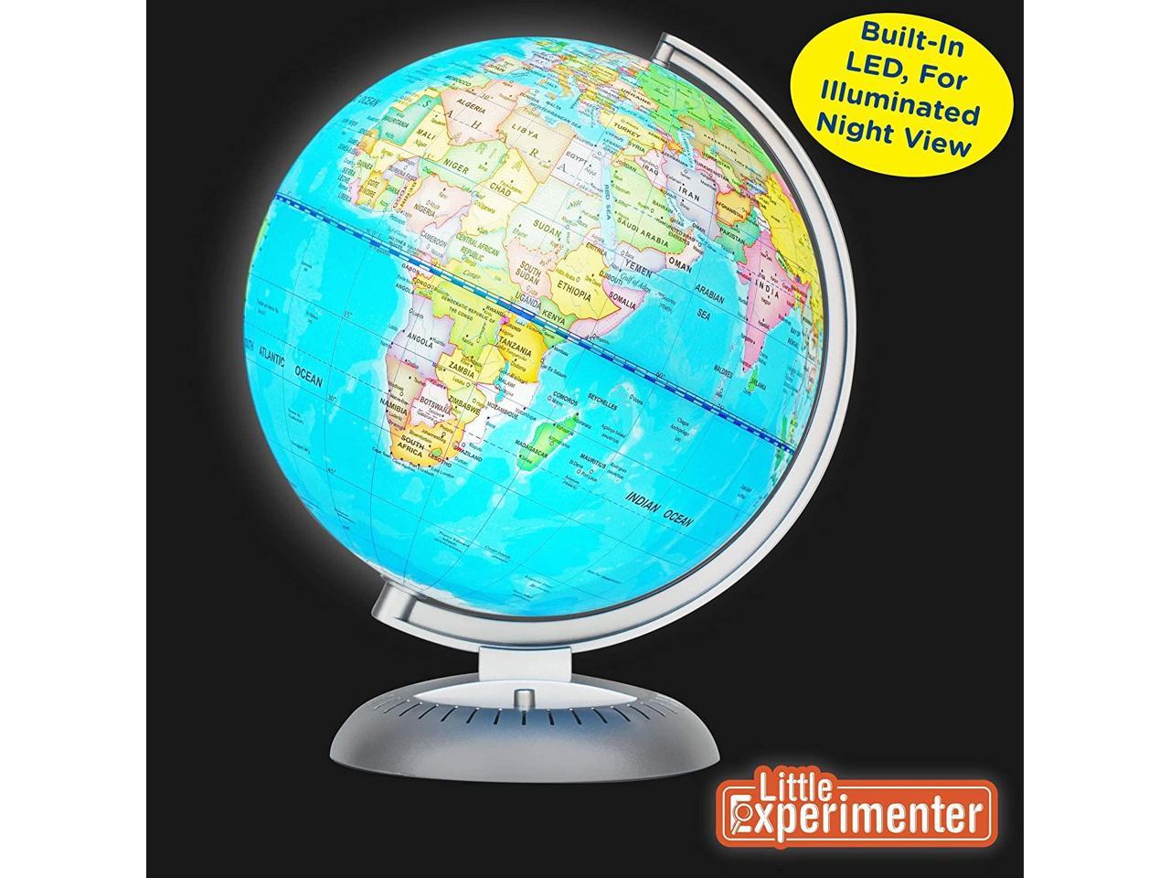 Little Experimenter Illuminated World Globe for Kids with Stand 