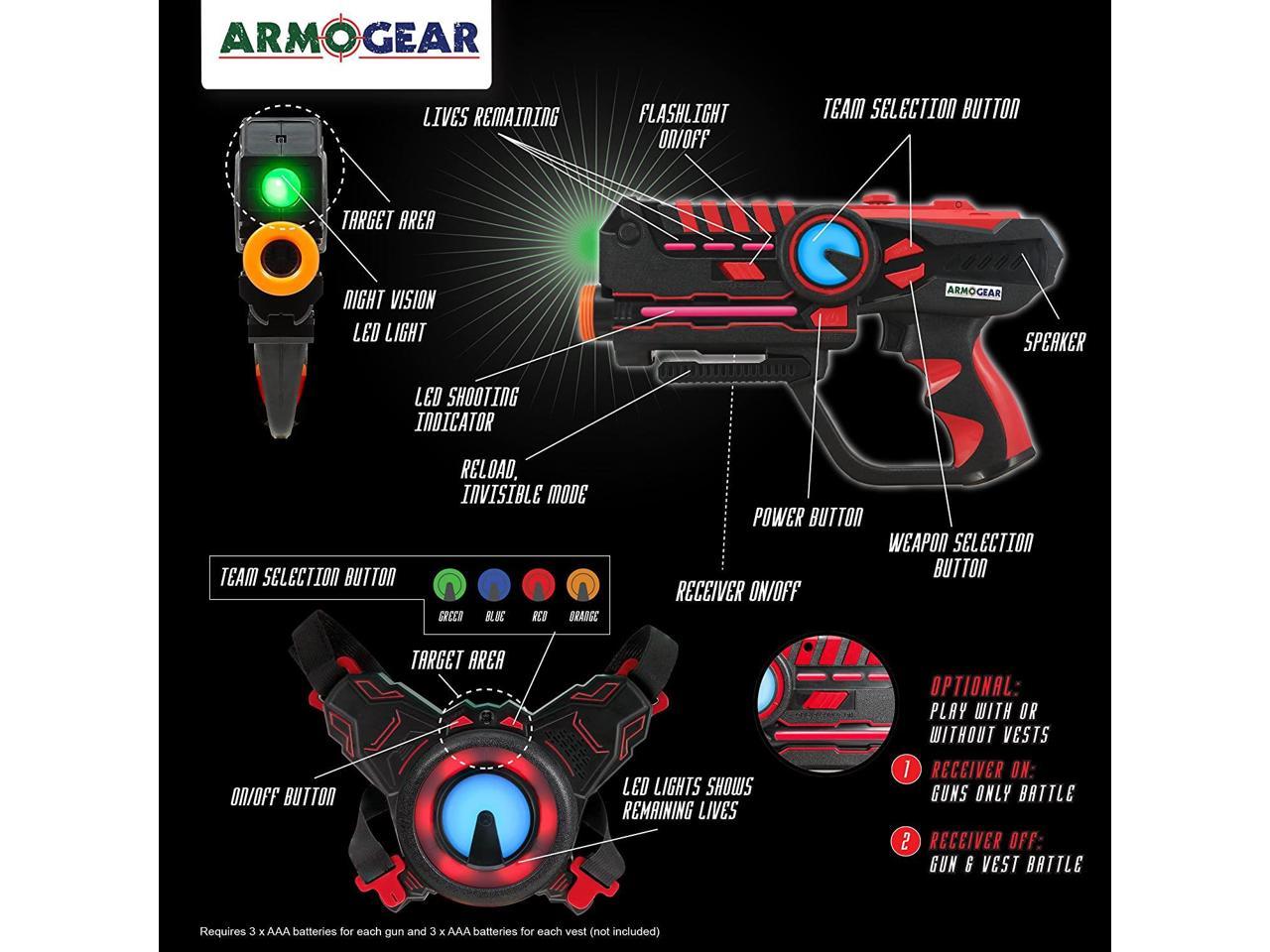 laser vests and guns