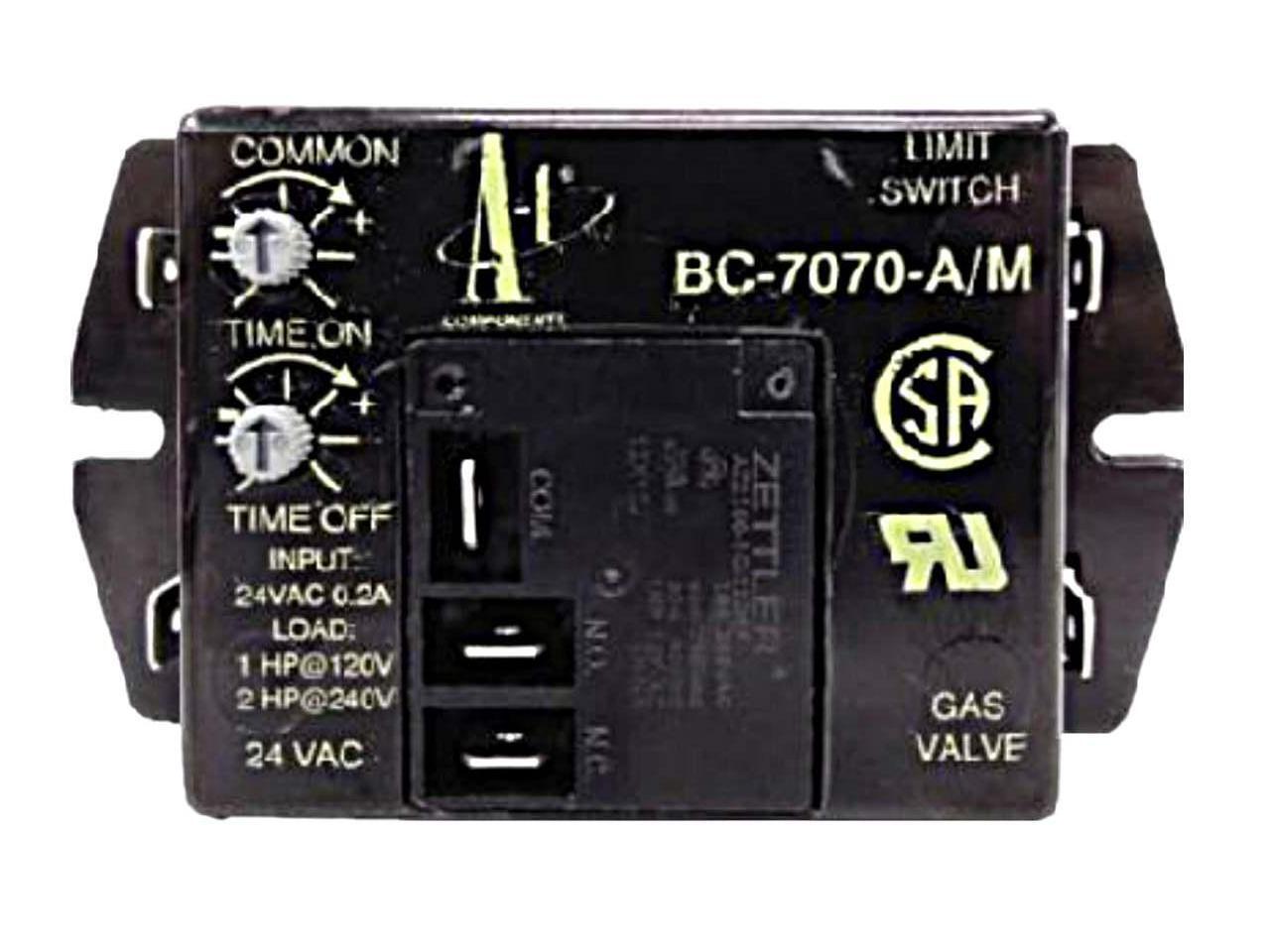 A1 Components BC7070 Time Delay Blower Control BC7070A/M