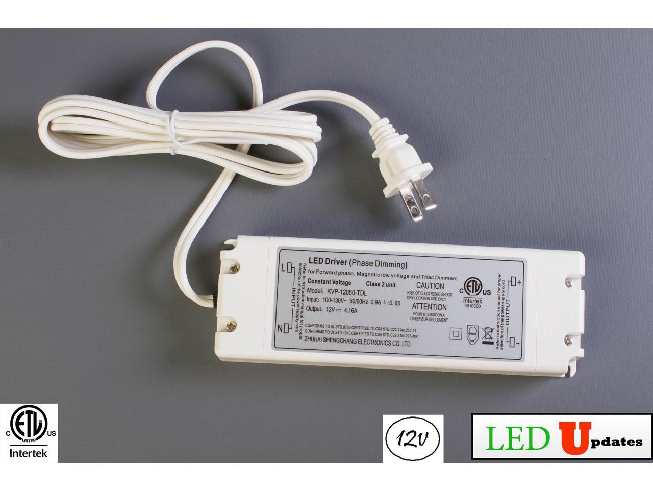 LEDUPDATES 12v 50w Triac Dimmable power supply 4.16A ETL Listed for LED Light 