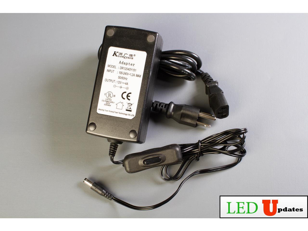 UL LISTED 9V 5A 45W AC adapter 100v-240v 5.5mm x 2.1mm DC plug LEDUPDATES 