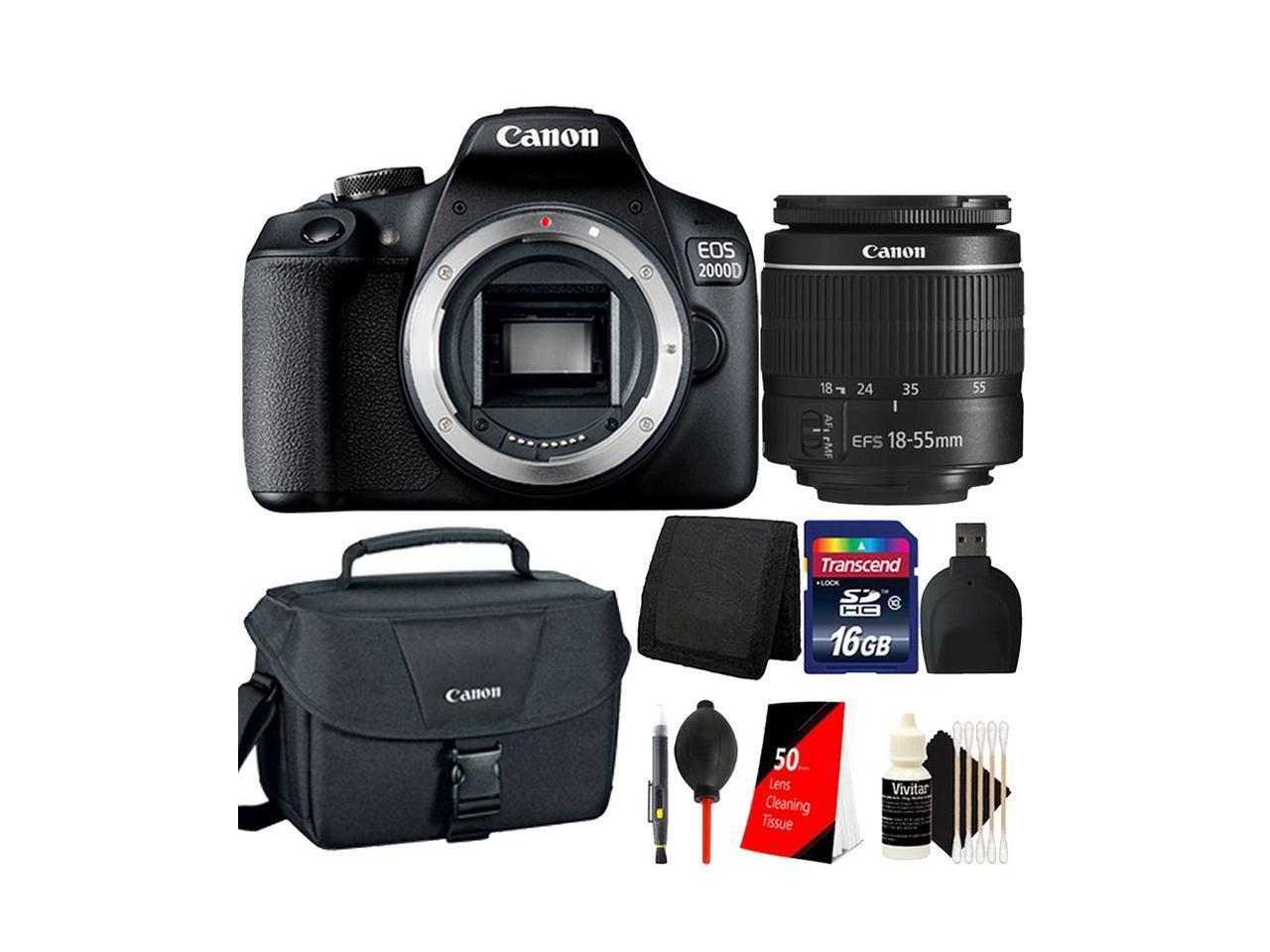 Canon EOS Rebel T6 Digital Camera: 18 Megapixel 1080p HD Video DSLR Bundle With 18-55mm &75-300mm Lenses 32GB (2 X 16GBSD Card) Flash Filter Kit & Bag - Professional Vlogging